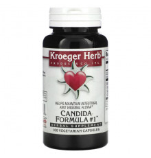 Женское здоровье Kroeger Herb Co, Candida Formula # 1, 100 вегетарианских капсул