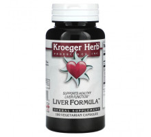 Для здоровья печени Kroeger Herb Co, Liver Formula, 100 вегетарианских капсул