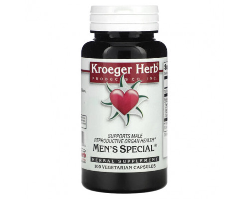 Мужское здоровье Kroeger Herb Co, Специальное предложение для мужчин, 100 вегетарианских капсул Мужское здоровье Kroeger Herb Co, Специальное предложение для мужчин, 100 вегетарианских капсул