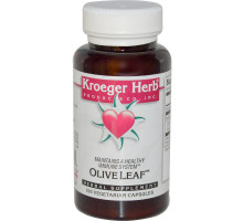 Kroeger Herb Co, Оливковые листья, 100 вегетарианских капсул