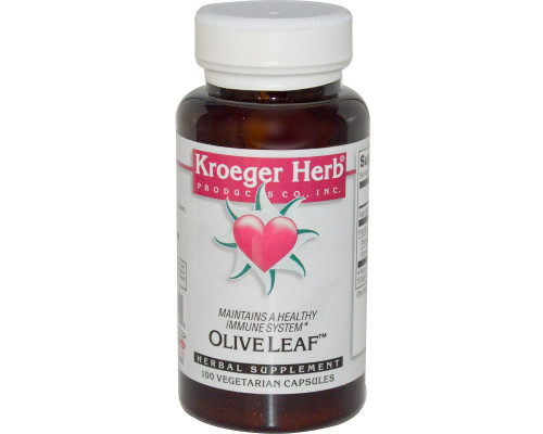 Kroeger Herb Co, Оливковые листья, 100 вегетарианских капсул Kroeger Herb Co, Оливковые листья, 100 вегетарианских капсул