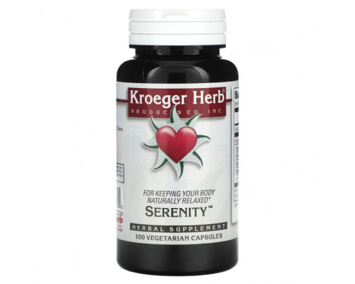 Улучшение памяти и работы мозга Kroeger Herb Co, Serenity, 100 вегетарианских капсул Улучшение памяти и работы мозга Kroeger Herb Co, Serenity, 100 вегетарианских капсул