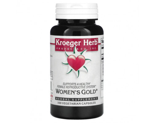 Растительные экстракты и настойки Kroeger Herb Co, Women's Gold, 100 вегетарианских капсул Растительные экстракты и настойки Kroeger Herb Co, Women's Gold, 100 вегетарианских капсул