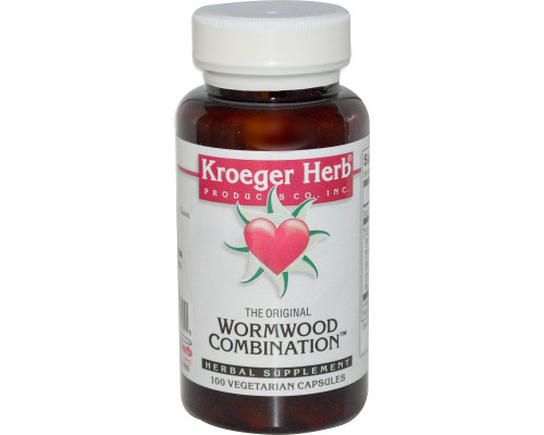 Kroeger Herb Co Экстракт полыни 100 капсул в растительной оболочке Kroeger Herb Co Экстракт полыни 100 капсул в растительной оболочке
