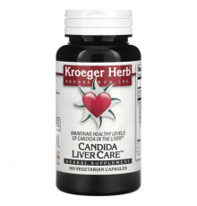 Для здоровья печени Kroeger Herb Co, Candida Liver Care, 100 вегетарианских капсул