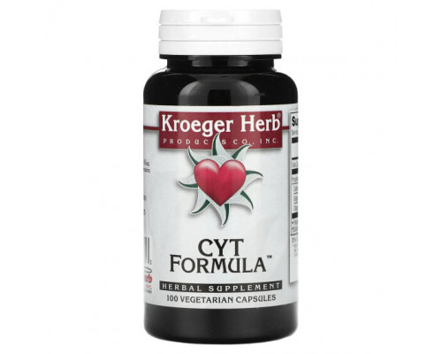 Растительные экстракты и настойки Kroeger Herb Co, CYT Formula, 100 вегетарианских капсул Растительные экстракты и настойки Kroeger Herb Co, CYT Formula, 100 вегетарианских капсул