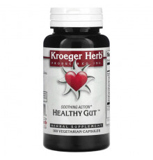 Для пищеварительной системы Kroeger Herb Co, Здоровый кишечник, 100 вегетарианских капсул