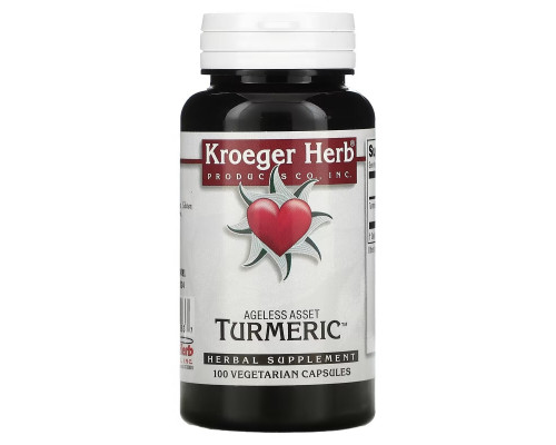 Kroeger Herb Co, Куркума, 100 растительных капсул Kroeger Herb Co, Куркума, 100 растительных капсул