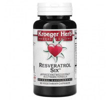 Ресвератрол Resveratrol Six, 60 Vegetarian Capsules