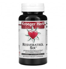 Ресвератрол Resveratrol Six, 60 Vegetarian Capsules