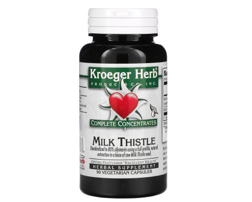 Kroeger Herb Co Полная концентрация Расторопша пятнистая 90 растительных капсул Kroeger Herb Co Полная концентрация Расторопша пятнистая 90 растительных капсул