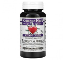 Растительные экстракты и настойки Kroeger Herb Co, Adaptogen, родиола розовая, 90 вегетарианских капсул