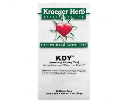 Слабительные, диуретики и средства для очищения организма Kroeger Herb Co, Hanna's Herbal Special Tea, KDY, без кофеина, 56 г (2 унции) Слабительные, диуретики и средства для очищения организма Kroeger Herb Co, Hanna's Herbal Special Tea, KDY, без кофеина, 56 г (2 унции)