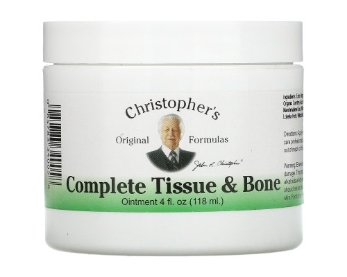 Christopher's Original Formulas, Совершенная мазь для тканей и костей, 4 жидких унции (118 мл) Christopher's Original Formulas, Совершенная мазь для тканей и костей, 4 жидких унции (118 мл)
