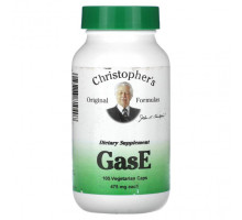 Для пищеварительной системы Christopher's Original Formulas, GasE, 475 мг, 100 вегетарианских капсул