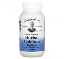 Растительные экстракты и настойки Christopher's Original Formulas, Травяная формула с кальцием, 375 мг, 100 вегетарианских капсул