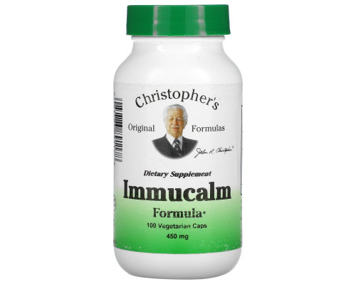 Christopher's Original Formulas, Формула Immucalm, 475 мг, 100 растительных капсул Christopher's Original Formulas, Формула Immucalm, 475 мг, 100 растительных капсул