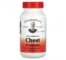 Растительные экстракты и настойки Christopher's Original Formulas, Chest Formula, 460 мг, 100 вегетарианских капсул