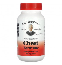 Растительные экстракты и настойки Christopher's Original Formulas, Chest Formula, 460 мг, 100 вегетарианских капсул