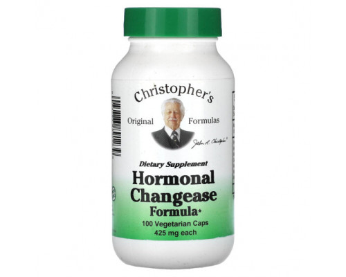 Женское здоровье Christopher's Original Formulas, Формула гормональной смены, 425 мг, 100 вегетарианских капсул Женское здоровье Christopher's Original Formulas, Формула гормональной смены, 425 мг, 100 вегетарианских капсул