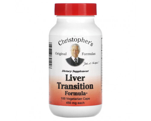 Растительные экстракты и настойки Christopher's Original Formulas, Формула для печени, 450 мг, 100 вегетарианских капсул Растительные экстракты и настойки Christopher's Original Formulas, Формула для печени, 450 мг, 100 вегетарианских капсул