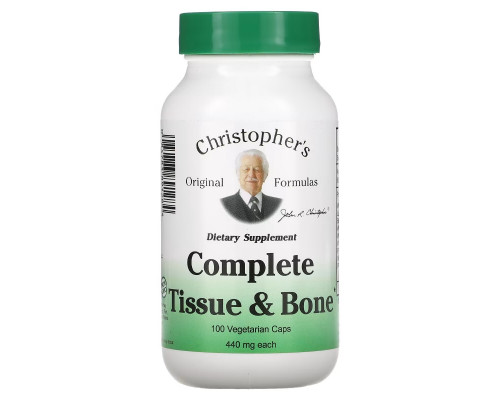 Christopher's Original Formulas, Complete Tissue & Bone, 440 mg, 100 Vegetarian Caps Christopher's Original Formulas, Complete Tissue & Bone, 440 mg, 100 Vegetarian Caps