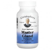 Растительные экстракты и настойки Christopher's Original Formulas, Master Gland Formula, 375 мг, 100 вегетарианских капсул