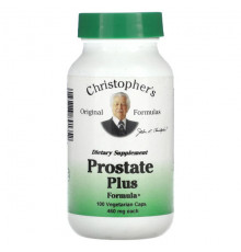 Растительные экстракты и настойки Christopher's Original Formulas, Prostate Plus Formula, 460 мг, 100 вегетарианских капсул
