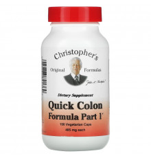 Christopher's Original Formulas, Quick Colon Formula, Part 1, 485 mg, 100 Vegetarian Caps
