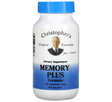 Christopher's Original Formulas, Memory Plus Formula, 400 mg, 100 Vegetarian Caps