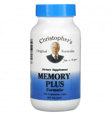 Christopher's Original Formulas, Memory Plus Formula, 400 mg, 100 Vegetarian Caps