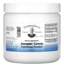 Зелень и зеленые овощи Christopher's Original Formulas, Jurassic Green, питательный порошок, 4 унции