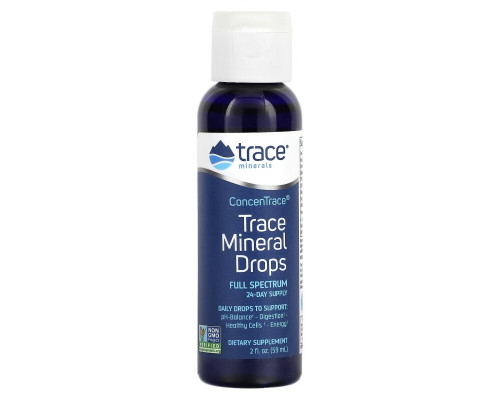 Trace Minerals ®, Concentrace, Trace Mineral Drops, 2 fl oz (59 ml) Trace Minerals ®, Concentrace, Trace Mineral Drops, 2 fl oz (59 ml)