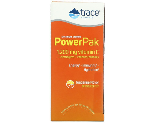 Trace Minerals Research, Electrolyte Stamina, Power Pak, 1200 mg, Tangerine, 30 Packets, 0.18 oz (5.2 g) Each Trace Minerals Research, Electrolyte Stamina, Power Pak, 1200 mg, Tangerine, 30 Packets, 0.18 oz (5.2 g) Each