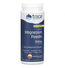 Магний Trace Minerals ®, Stress-X, магний в порошке, малина и лимон, 350 мг, 460 г (1,01 фунта)