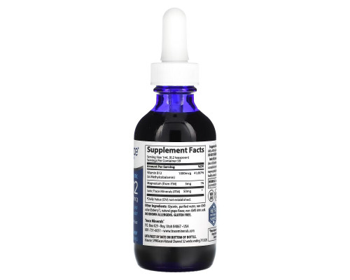 Trace Minerals ®, Ionic B12, Natural Grape, 1,000 mcg, 2 fl oz (59 ml) Trace Minerals ®, Ionic B12, Natural Grape, 1,000 mcg, 2 fl oz (59 ml)