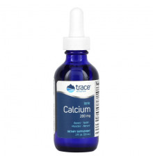 Кальций Trace Minerals ®, Ионный кальций, 200 мг, 59 мл (2 жидк. Унции)