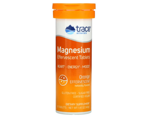 Trace Minerals Research, Magnesium Effervescent Tablets, Orange Flavor, 1.41 oz (40 g) Trace Minerals Research, Magnesium Effervescent Tablets, Orange Flavor, 1.41 oz (40 g)