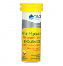 Trace Minerals Research, Max-Hydrate Endurance, Effervescent Tablets, Citrus, 1.59 oz (45 g)