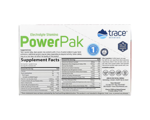 Trace Minerals Research, Trace Minerals Research, Electrolyte Stamina, Power Pak, Watermelon Effervescent, 30 Packets, 0.19 oz (5.5 g) Each Trace Minerals Research, Trace Minerals Research, Electrolyte Stamina, Power Pak, Watermelon Effervescent, 30 Packets, 0.19 oz (5.5 g) Each