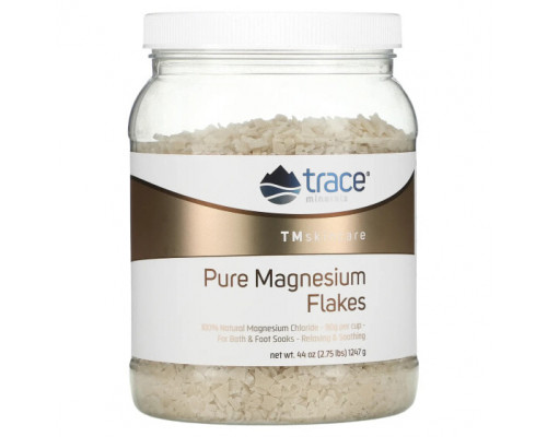 Магний Trace Minerals ®, TM Skincare, хлопья чистого магния, 1247 г (2,75 фунта) Магний Trace Minerals ®, TM Skincare, хлопья чистого магния, 1247 г (2,75 фунта)