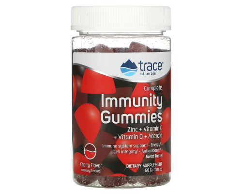 Trace Minerals ®, Complete Immunity Gummies, Cherry, 60 Gummies Trace Minerals ®, Complete Immunity Gummies, Cherry, 60 Gummies