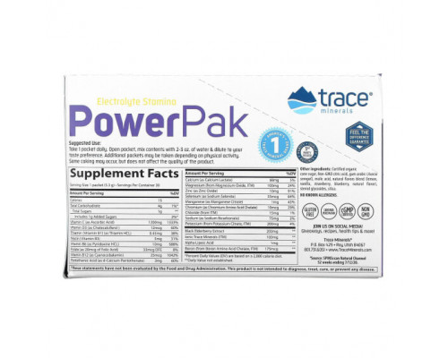 Витамин C Trace Minerals ®, PowerPak + Immunity, лимон и ягоды, 30 пакетиков по 5,3 г (0,19 унции) Витамин C Trace Minerals ®, PowerPak + Immunity, лимон и ягоды, 30 пакетиков по 5,3 г (0,19 унции)