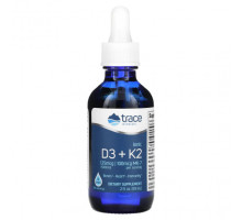 Витамин D Trace Minerals ®, Ионные D3 + K2`` 59 мл (2 жидк. Унции)