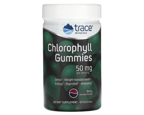 Trace Minerals ®, Chlorophyll Gummies, Berry, 25 mg, 60 Gummies Trace Minerals ®, Chlorophyll Gummies, Berry, 25 mg, 60 Gummies
