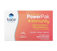 Электролиты Trace Minerals ®, Electrolyte Stamina, PowerPak + Immunity, грейпфрут, 30 пакетиков по 6,4 г (0,23 унции)