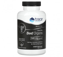 Для мышц и суставов Trace Minerals ®, TM Ancestral, Органы из говядины травяного откорма, 500 мг, 180 капсул