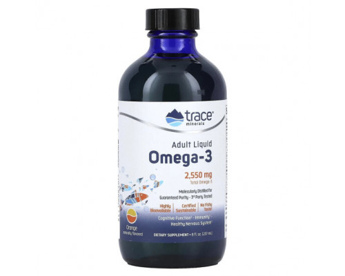 Рыбий жир и Омега 3, 6, 9 Trace Minerals ®, Жидкая омега-3 для взрослых, апельсин, 2550 мг, 237 мл (8 жидк. Унций) Рыбий жир и Омега 3, 6, 9 Trace Minerals ®, Жидкая омега-3 для взрослых, апельсин, 2550 мг, 237 мл (8 жидк. Унций)