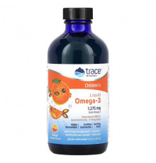 Детское здоровье Trace Minerals ®, Жидкая омега-3 для детей, апельсин, 1275 мг, 237 мл (8 жидк. Унций)
