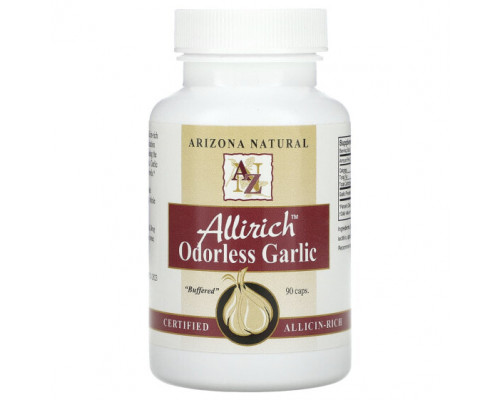 Чеснок Arizona Natural, Allirich, Odorless Garlic, 100 Capsules Чеснок Arizona Natural, Allirich, Odorless Garlic, 100 Capsules